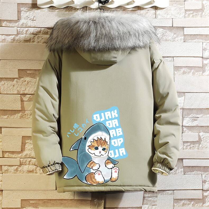 MM48217-P130冬季大毛领衣男士大码加厚袄男服砖墙,男装棉衣,电商A040A