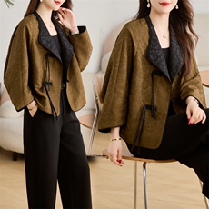 【现货】绣花蝙蝠衫外套中式复古上衣，女装短外套，素月