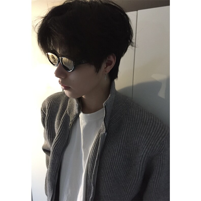 灰色开衫毛衣开衫薄款针织衫纯色外套1213-M2425-P55,男装针织衫/毛衣,星座1213
