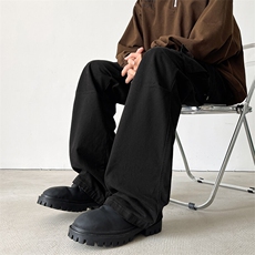 美式复古休闲裤男多口袋机能工装韩版潮流宽松长裤子K211-P58，男装休闲裤，星座308B-1