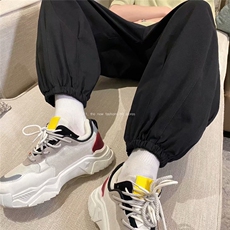 潮流ins百搭纯色古着宽松廓形灯笼裤工装九分休闲裤男女-H2102，男装休闲裤，星座601-1