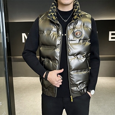 新款男士亮面羽绒马甲加厚款防寒佳品309B-3-8857-P110，女装马甲，星座1409-3