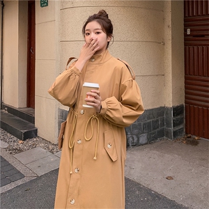 2021春秋装新款大货已出纯色风衣外套163-C05-P115-控168图片