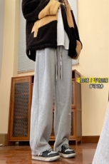 中性秋冬休闲宽松印花卫裤长裤男女美潮D216P50控68加绒P65，男装休闲裤，电商A268