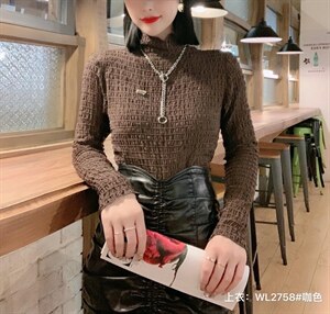 2021年冬季加厚蕾丝修身显瘦气质打底衫现货大量供应图片