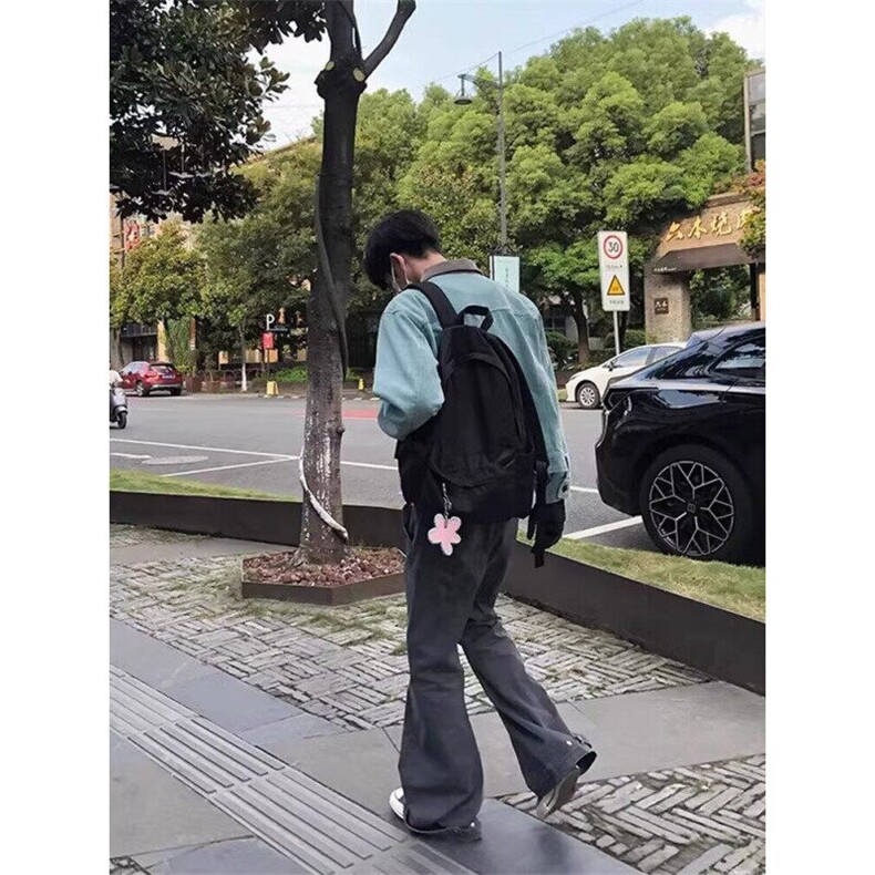 湖水绿短款外套男春秋冬季美式cleanfit底特律撞色翻领工装夹克,男装夹克,星座506A