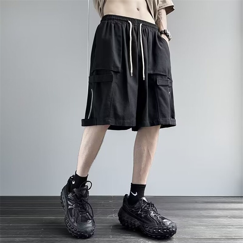 美式机能拉链短裤男夏季潮牌工装运动宽松休闲五分裤子DK1053-P40,男装休闲裤,星座1008