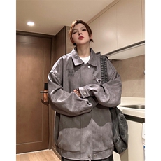 wassuphappy翻领外套男春秋季潮牌美式hipho飞行员宽松休闲夹克，男装夹克，星座809A(原222-1)