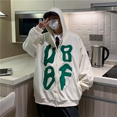 美式开衫卫衣男女春美式高街外套潮oversize炸街上衣WB439-P30，男装卫衣，星座412-3