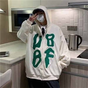 美式开衫卫衣男女春美式高街外套潮oversize炸街上衣WB439-P30图片
