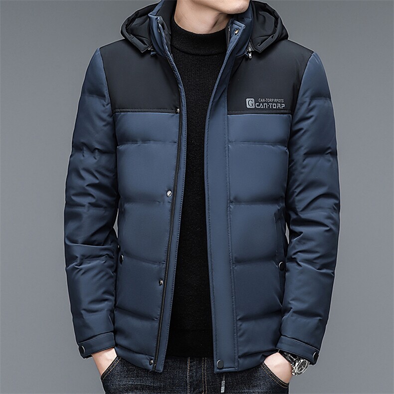 2023冬季新款80%白鸭绒连帽年立领保暖羽绒服外套ZL005-P240，男装羽绒服，星座1105-3