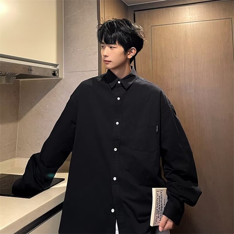 F469P31秋冬男生新款衬衫长袖衬衣青年时尚休闲外套，男装Polo衫，星座512-6