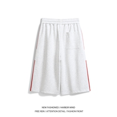 抖音品质春夏新款美式条纹宽松休闲七分裤B315-K25681-特P35控68，男装休闲裤，电商B315