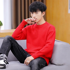 家乐Y67002春秋季男士半高领套头毛衣韩版修身纯色青年针织衫，男装针织衫/毛衣，电商D310（原电商305）