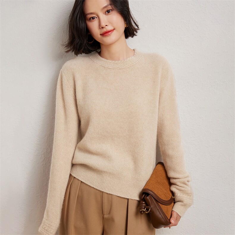 女士桂花针套衫10%秋冬柔软舒适图片