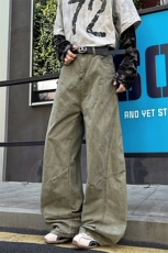 8XL-M工装裤男秋季日系男直筒宽松阔腿休闲弯刀裤子男K9177P65，男装工装外套，电商D206-1