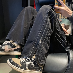 可全开拉链牛仔裤B342-K7021-P65控88图片