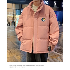 新款棉衣男冬季棉袄外套青少年宽松立领潮牌面包服气质简约，男装棉衣，星座1013-1