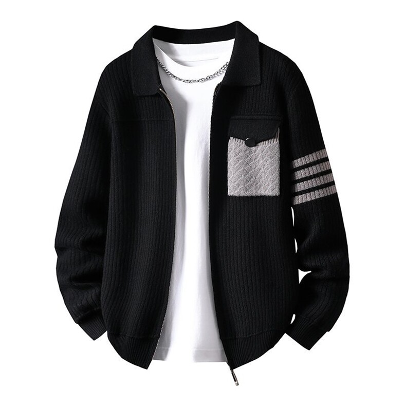 8733-P552025年秋冬新款休闲毛衣男士时尚长袖宽松针织衫上衣，男装针织衫/毛衣，电商A113