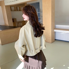 新品大货好数据蛋白PU皮衣外套6853-P165控268，女装短外套，2C196