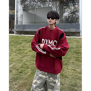 秋冬潮男华夫格卫衣 宽松休闲套头休闲慵懒感卫衣常规P58 加绒P68图片