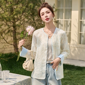 现货新款新中式外套女2025夏季复古刺绣薄款轻奢洋气上衣138图片