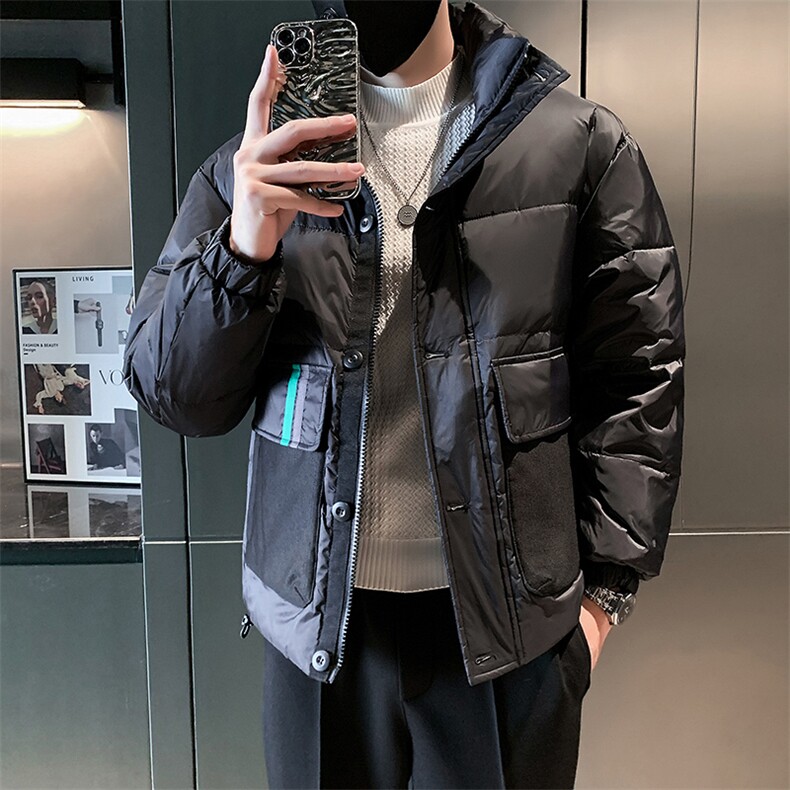 立领款白鸭绒新标50绒保暖休闲大口袋款B226-9008-P195,男装棉衣,电商A210