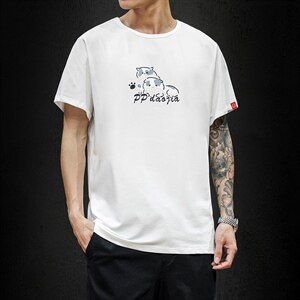2021夏季新日系大码男马切达已注册卡通印花T恤宽松短袖T1010-P25图片