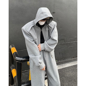 24秋冬男士设计感垫肩短款休闲运动卫衣套装TZ07-衣服p105裤子p68图片