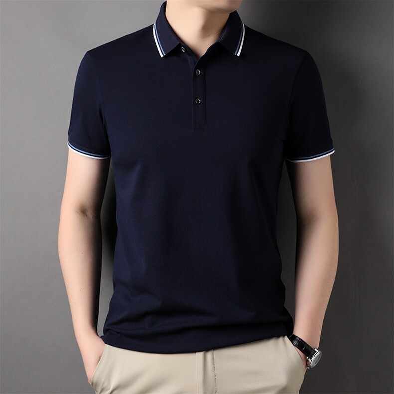 D33781钱塘2020-2夏季新款中青年男士翻领休闲百搭时尚T恤上衣P50,男装T恤,钱塘207-2