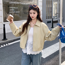 新款大货已出宽松韩系皮衣设计感外套628-p155-k249，女装短外套，2C062
