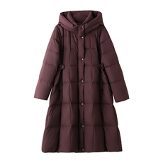 现货2025冬季新款肌理感白鸭绒羽绒服女设计感时尚连帽加厚外套，女装羽绒服，卡杰菲
