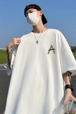 240G重磅美式印花纯棉大码宽松休闲短袖T恤T332-P25控38，男装T恤，电商B219A