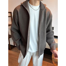 开衫毛衣男款春秋新款立领针织衫男装痞帅拉链外套男士MY183P65，男装针织衫/毛衣，星座1013-5