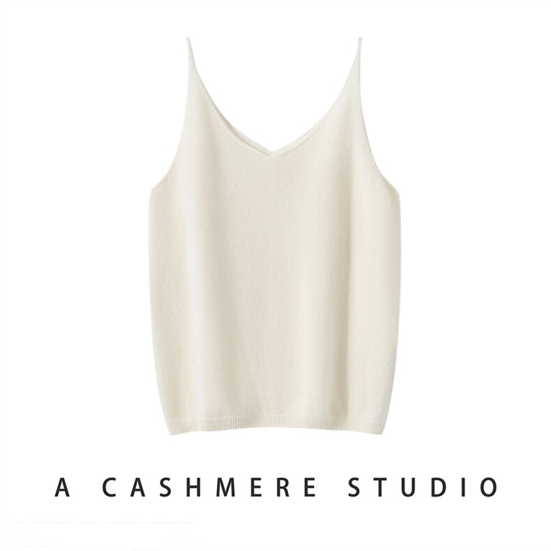 2025年秋季时尚百搭通勤简约平面细带吊带背心，女装背心吊带，暖思纯羊绒