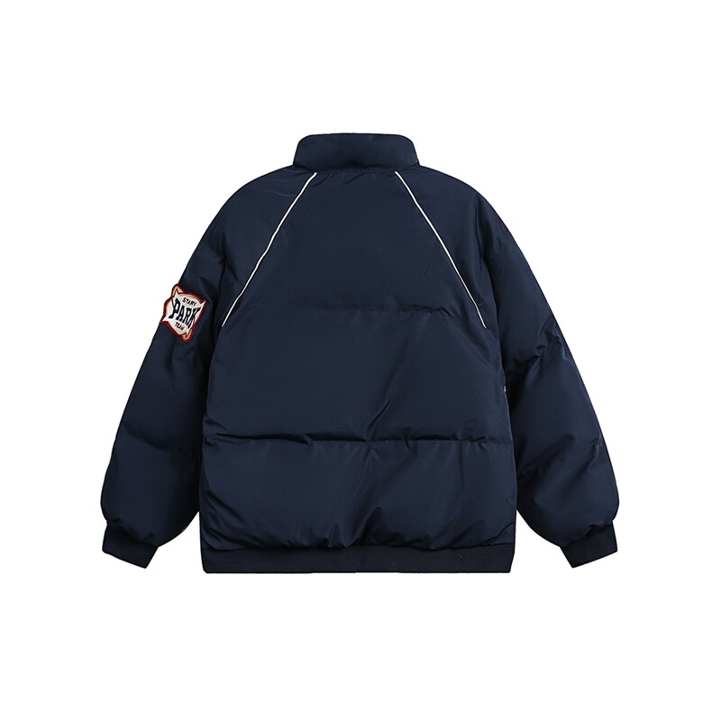 运动休闲绣标拼色立领棉服--5671248,男装棉衣,电商S012（CATTEE）