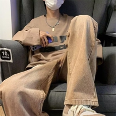 时尚秋季新款长裤牛仔裤ins男青春流行水洗日系潮潮流慵懒文艺，男装牛仔裤，星座506A