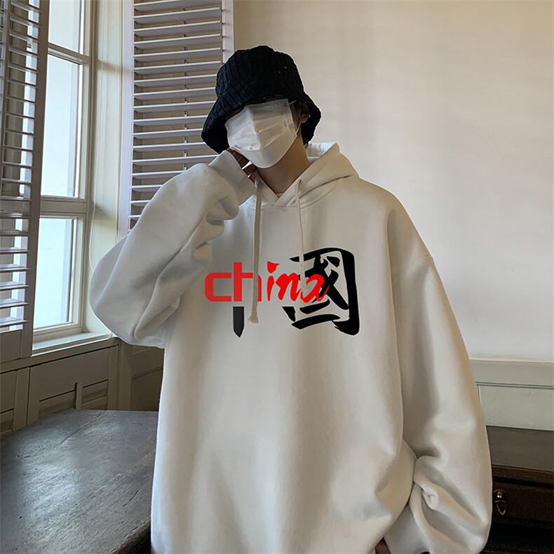 纯棉连帽卫衣男大码运动帽衫宽松薄WY2189-P35 加绒款-P40图片