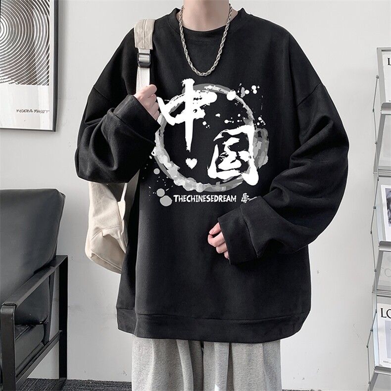 麂皮绒卫衣男大码重磅长袖t恤男JW81134-P35,男装卫衣,电商A040
