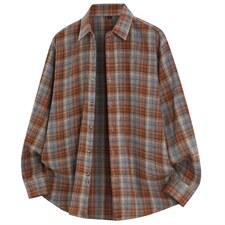 春季新款（跨境电商）格子男女情侣款潮流宽松格纹衬衣，男装衬衫，星座1107-1