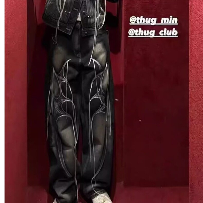 【有货】DK8670-P58新塘货青少年慵懒潮流牛仔裤流行春秋季新款,男装牛仔裤,星座603-2