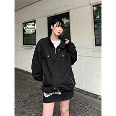 B221美式ins高街暗黑金属感宽松休闲外套上衣SY2303-P90控118，男装夹克，电商B221