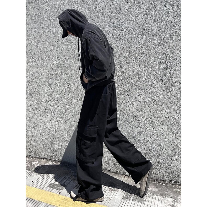 工装休闲裤男士韩版潮流大口袋帅气百搭2024秋冬ins长裤K5764-P43,男装休闲裤,星座412-2