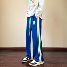 1日系CityBoy风华夫格休闲裤男拖地女中性风直筒男7790特P25控55，男装休闲裤，星座226-2