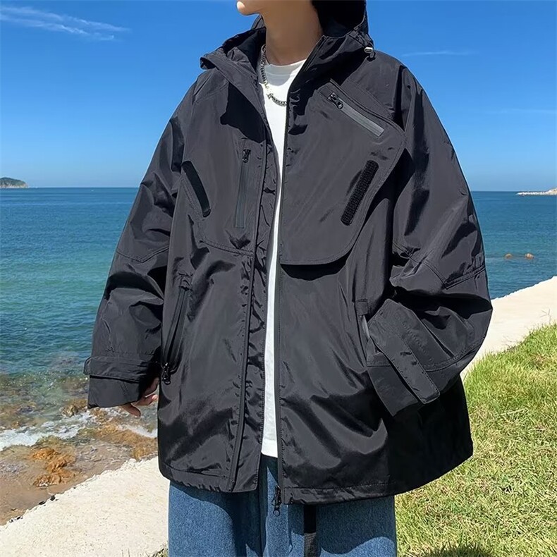 户外冲锋衣外套男女潮牌ins小众高街防风衣夹克988P60,男装夹克,星座410-2