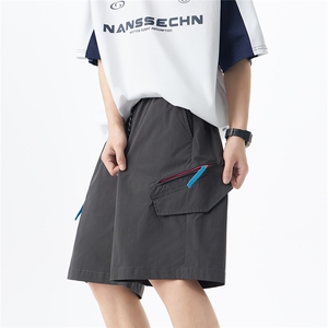 透气拉链设计冰丝短裤男夏款2025新款中裤815A-DK25-P40控68图片