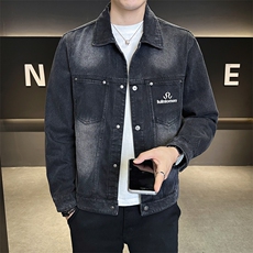 牛仔外套男水洗高级感衣服秋季修身牛仔夹克C317-J6518-P125，男装夹克，电商C317