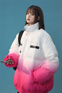 XZ-230-1MY51中性风简约轻奢扎染渐变飞机扣休闲面包服P128控158图片
