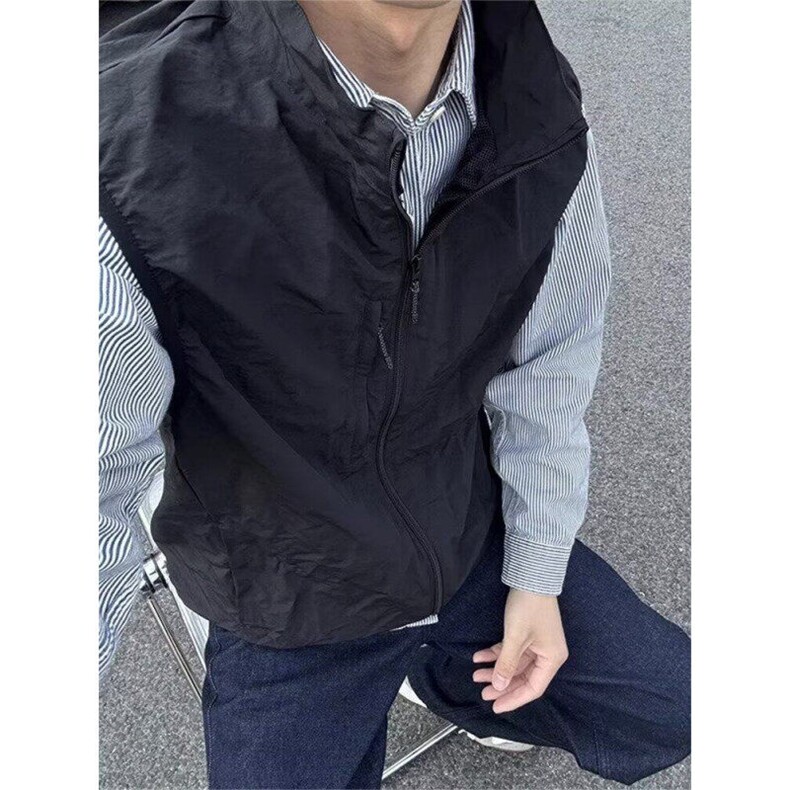 W9922-P50网图现货日系户外机能风马甲防水透气简约潮流背心,男装背心/马甲,星座1608-2