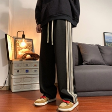 2024秋冬休闲裤男条纹织带运动裤直筒裤313A-1-NK50-P55控价68，男装休闲裤，星座808A-1